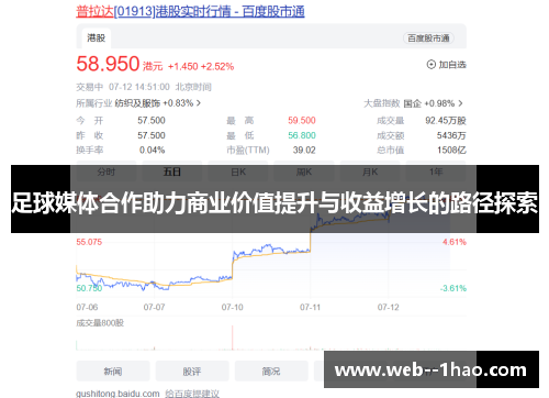 足球媒体合作助力商业价值提升与收益增长的路径探索