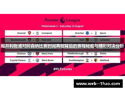 揭开利物浦对阿森纳比赛时间真相背后的赛程秘密与精彩对决分析 揭开利物浦对阿森纳比赛时间真相背后的赛程秘密与精彩对决分析